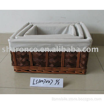 Rectangular Willow laundry basket
